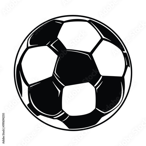 Soccer ball silhouette vector