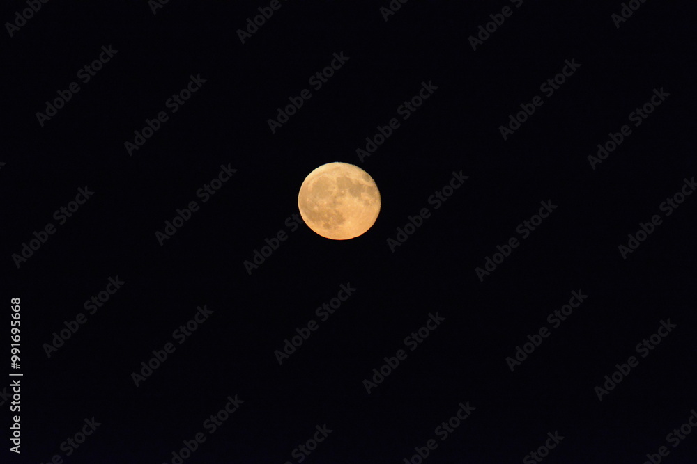 glowing red moon shining against a dark night sky glowing red moon shining against a dark night sky