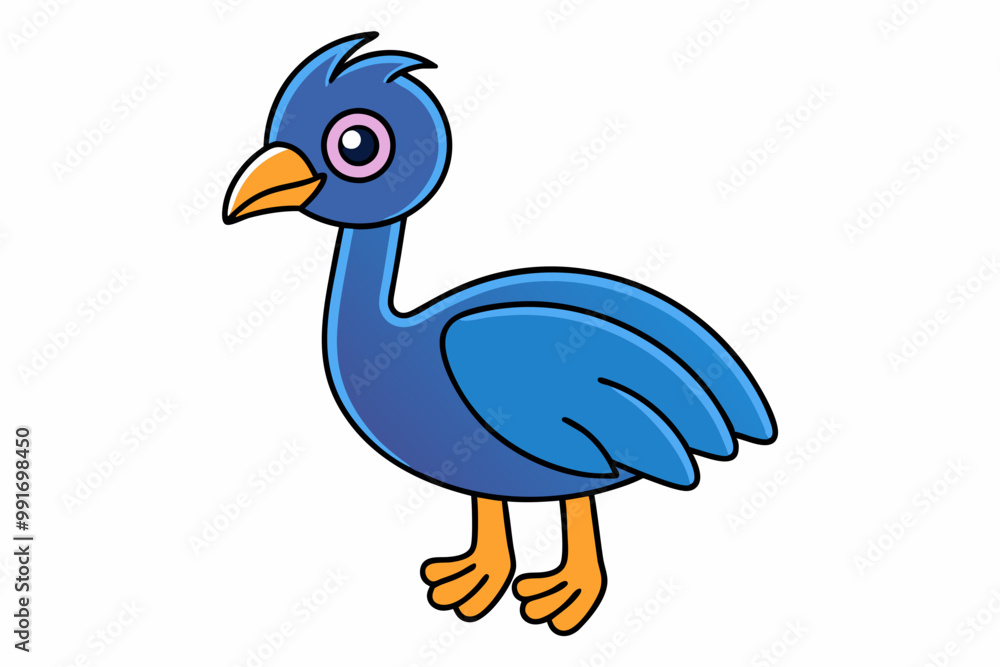 Obraz premium cartoon bird with a bird