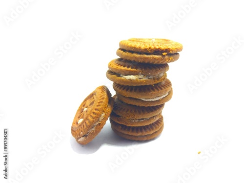 Stack of peanut butter crackers