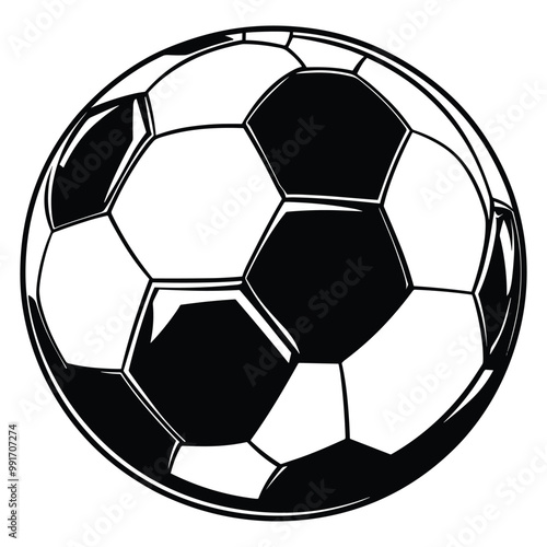 Soccer ball silhouette vector