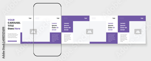 Business carousel banner. Social media post bundle. Digital marketing carousel banner template. Marketing agency carousel post template pack. creative social media post design bundle.