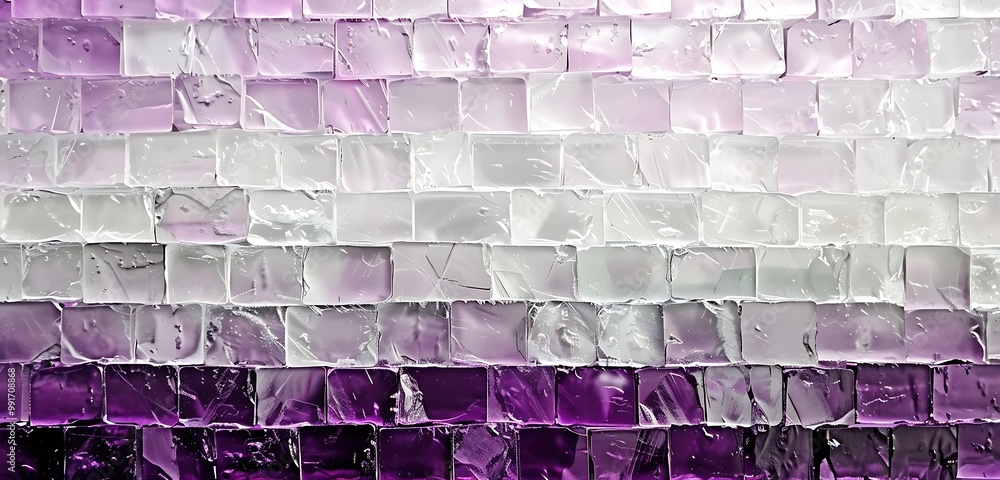 Stylish Crystal Brick Wall with Dual Colors of Purple and White, Contemporary Background Stylish Crystal Brick Wall with Dual Colors of Purple and White, Contemporary Background
