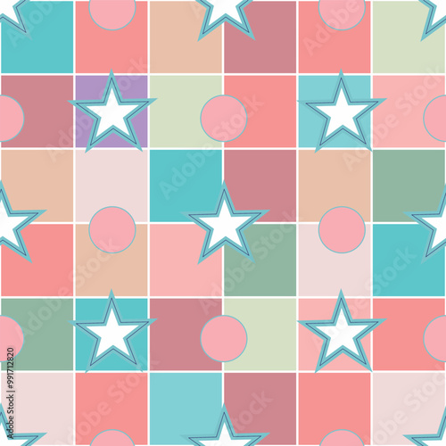 Shining Stars in Cream Pink, browns, whites,Beige colours natural colour ,seamless pattern ,prints background
 photo