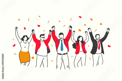 concept of teamwork in generating ideas, Two business people climbing the stairs to the light bulb. Generate unique business ideas and approaches. flat vector illustration on white background.