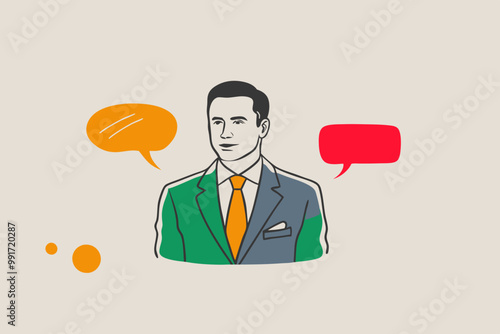 concept of teamwork in generating ideas, Two business people climbing the stairs to the light bulb. Generate unique business ideas and approaches. flat vector illustration on white background.