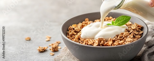 Innovative Insect-Based Dairy Alternatives - High-Nutrient Eco-Friendly Granola Bowl for Sustainable Food Enthusiasts and Health-Conscious Consumers photo