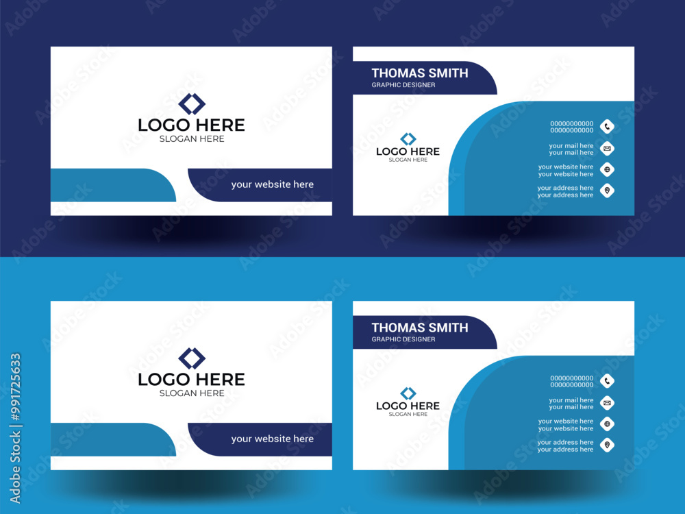 Creative and modern business card template. Creative and modern business card template.