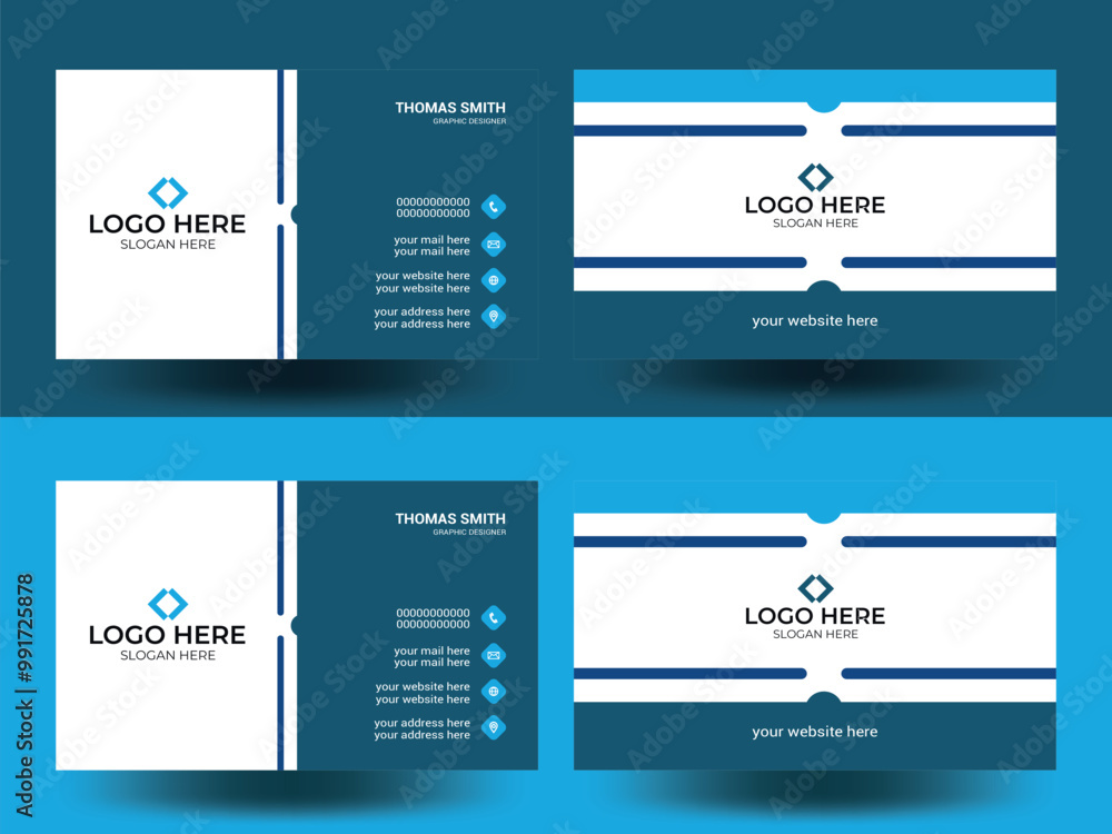 Creative and modern business card template. Creative and modern business card template.