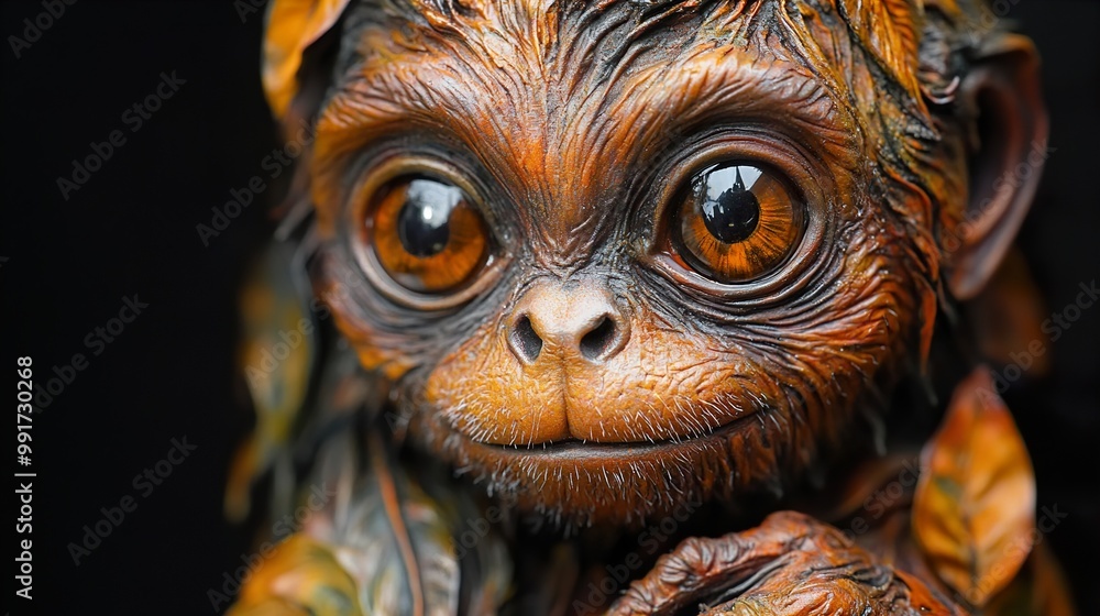 Close Up Portrait of a Curious Monkey Close Up Portrait of a Curious Monkey