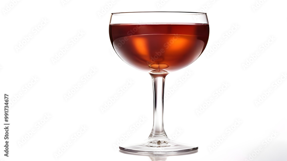 Manhattan cocktail isolated on white background Manhattan cocktail isolated on white background