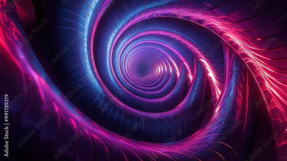 A high-resolution image of a spiraling rainbow, set against a dark backdrop with a crimson focal point A high-resolution image of a spiraling rainbow, set against a dark backdrop with a crimson focal point