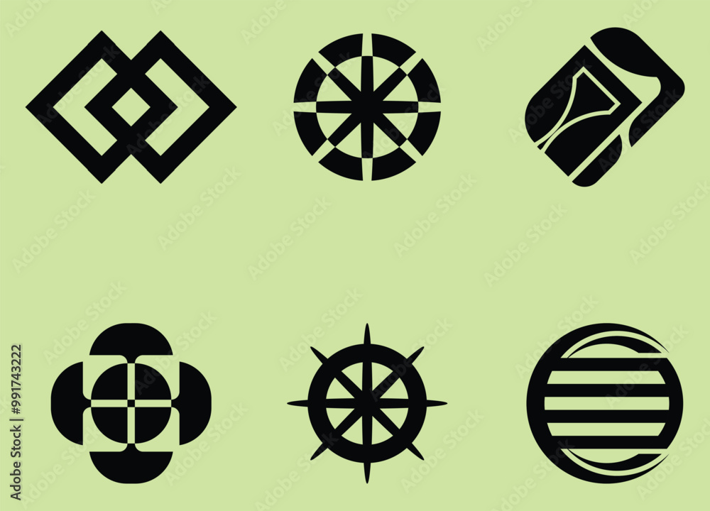 Six Abstract Business Logos - Different Cool Designs and Illustrations for Companies - Organizations - Associations - Foundations etc. Six Abstract Business Logos - Different Cool Designs and Illustrations for Companies - Organizations - Associations - Foundations etc.