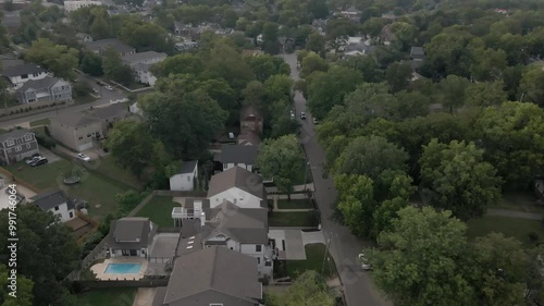 Aerial of residential Nashville