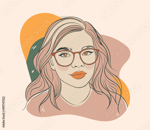 woman with long hair vector