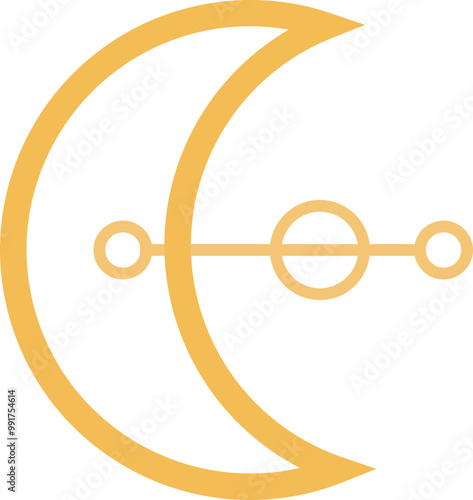 astrological spiritualistic magic symbol of the moon 