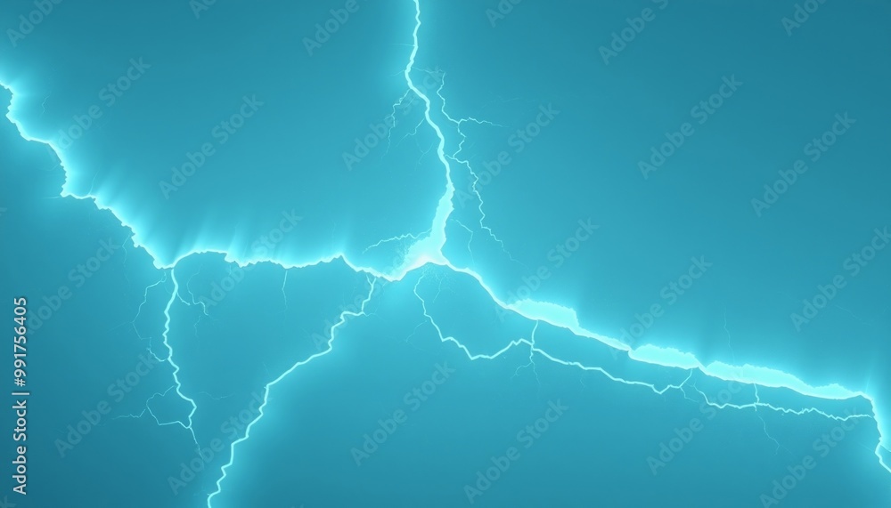 Fototapeta premium Shattered ice texture with electric blue lines for tech device covers