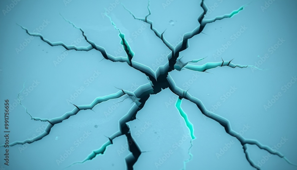 Shattered ice with faint glowing green accents for mobile customization Shattered ice with faint glowing green accents for mobile customization