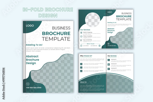 Creative Business 4 Page ready to print bi fold brochure template design