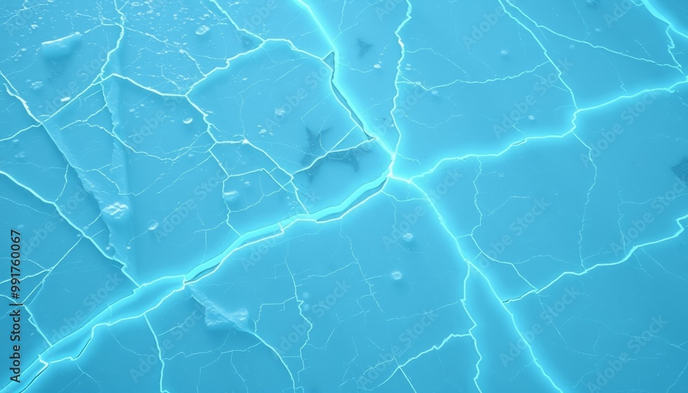 Cold, jagged ice cracks with faint blue glow for mobile wallpapers Cold, jagged ice cracks with faint blue glow for mobile wallpapers