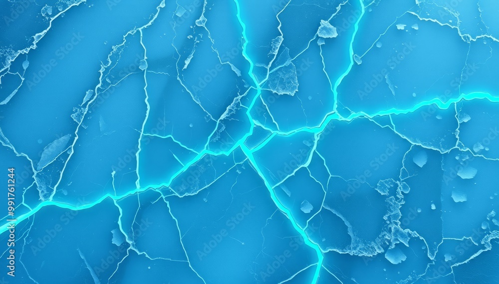 Shattered ice with glowing green lines for desktop wallpaper Shattered ice with glowing green lines for desktop wallpaper