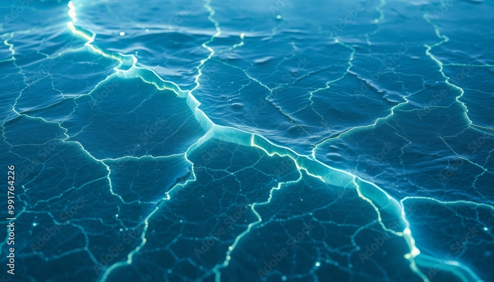 Cracked ice glowing faintly blue for desktop backgrounds Cracked ice glowing faintly blue for desktop backgrounds