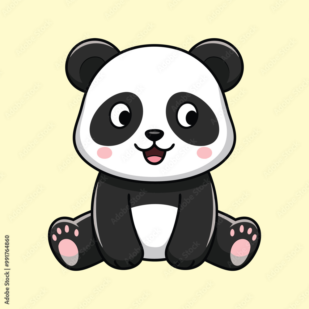 A Cute Panda Baby Soft Toy Animal Cartoon Color Illustration Clip Art A Cute Panda Baby Soft Toy Animal Cartoon Color Illustration Clip Art