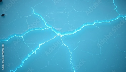 Cold cracked ice glowing faintly for digital screen backgrounds