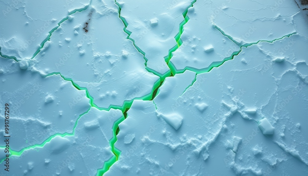 Glowing fissures in cold ice for desktop backgrounds Glowing fissures in cold ice for desktop backgrounds