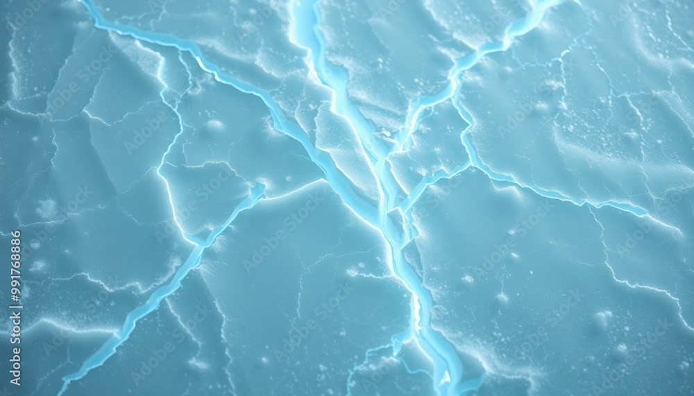 Cold Ice Cracks with Jagged Glowing Edges for Mobile Wallpapers Cold Ice Cracks with Jagged Glowing Edges for Mobile Wallpapers