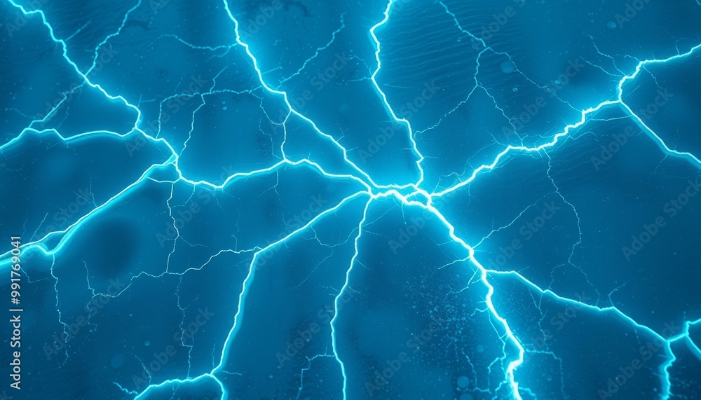 Obraz premium Cold, Jagged Ice with Electric Glow for Smartphone Wallpaper