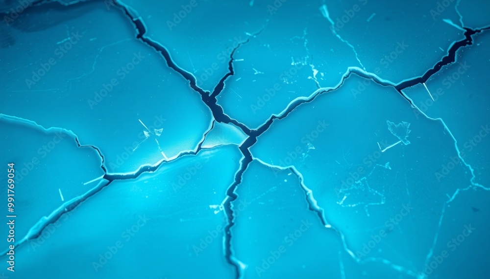 Glowing Cracks in Cold, Jagged Ice for Desktop Background Glowing Cracks in Cold, Jagged Ice for Desktop Background