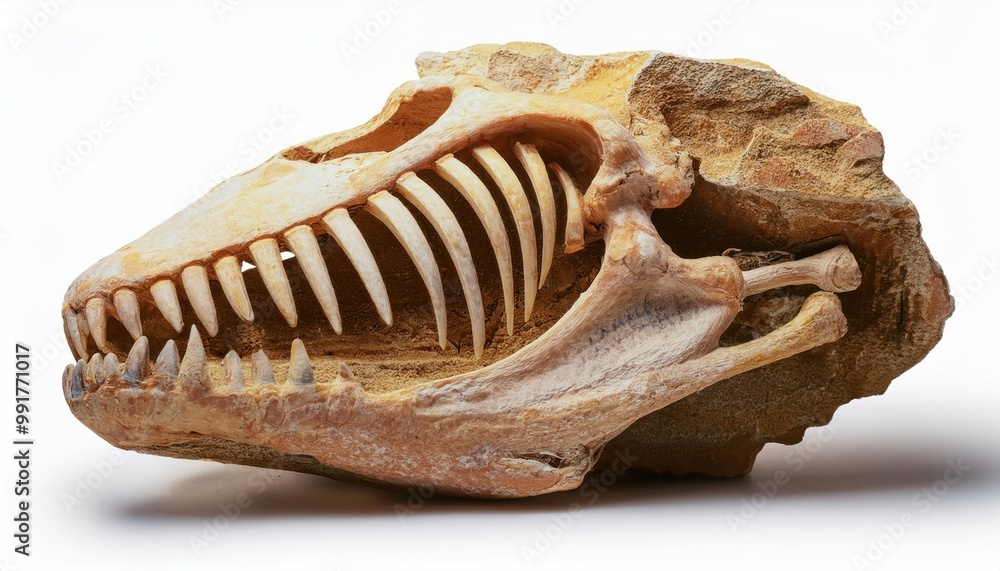 dinosaur bone fossil isolated on transparent background 