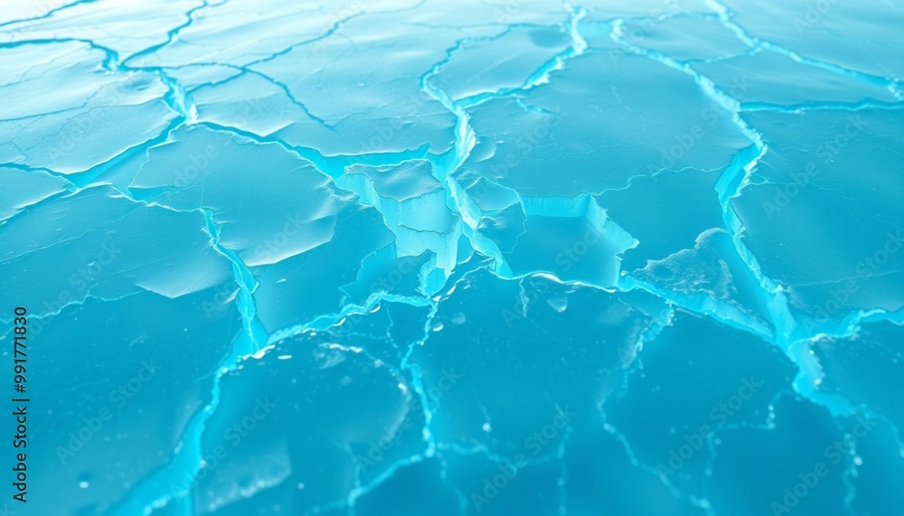 Cracked Ice with Frosty Patterns Cracked Ice with Frosty Patterns