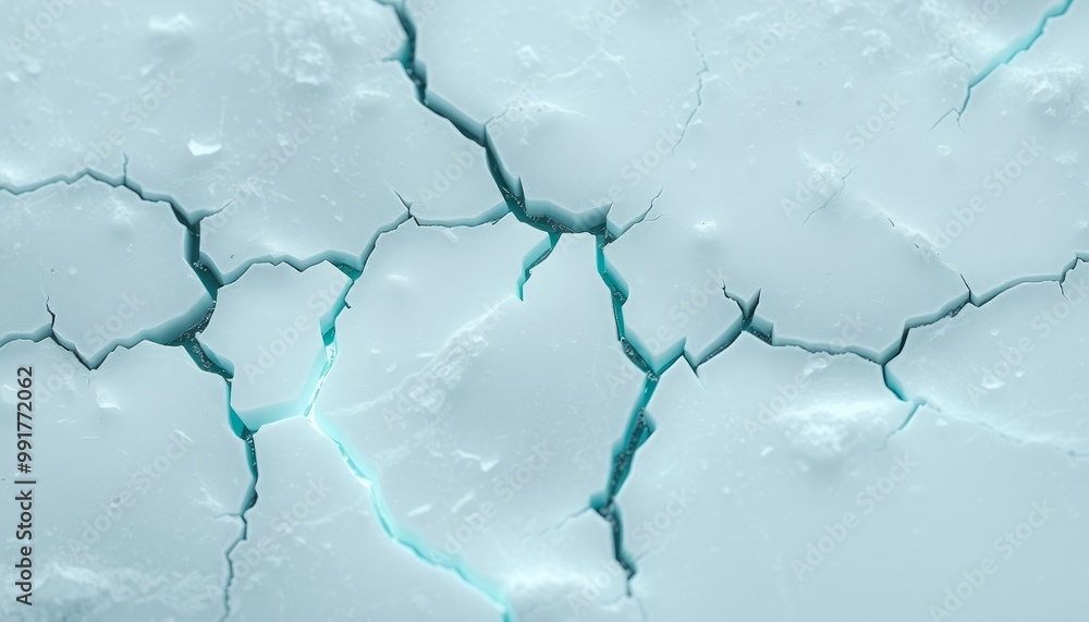 Abstract Ice with Jagged Cracks, Cold and Ethereal, Glowing Background Abstract Ice with Jagged Cracks, Cold and Ethereal, Glowing Background