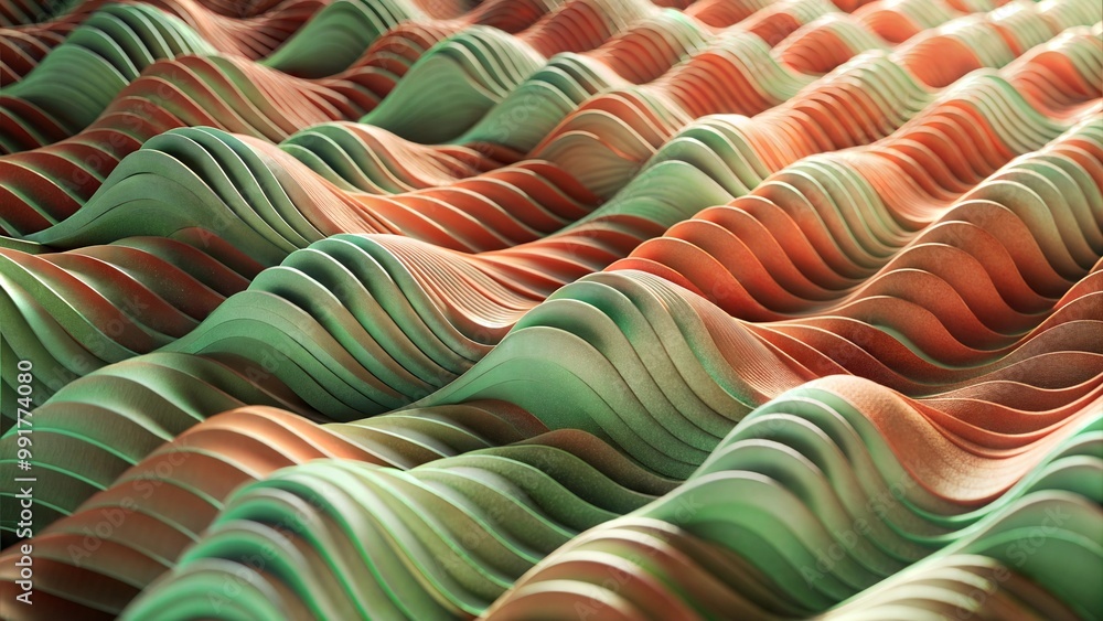 Abstract 3D Wave Pattern Abstract 3D Wave Pattern