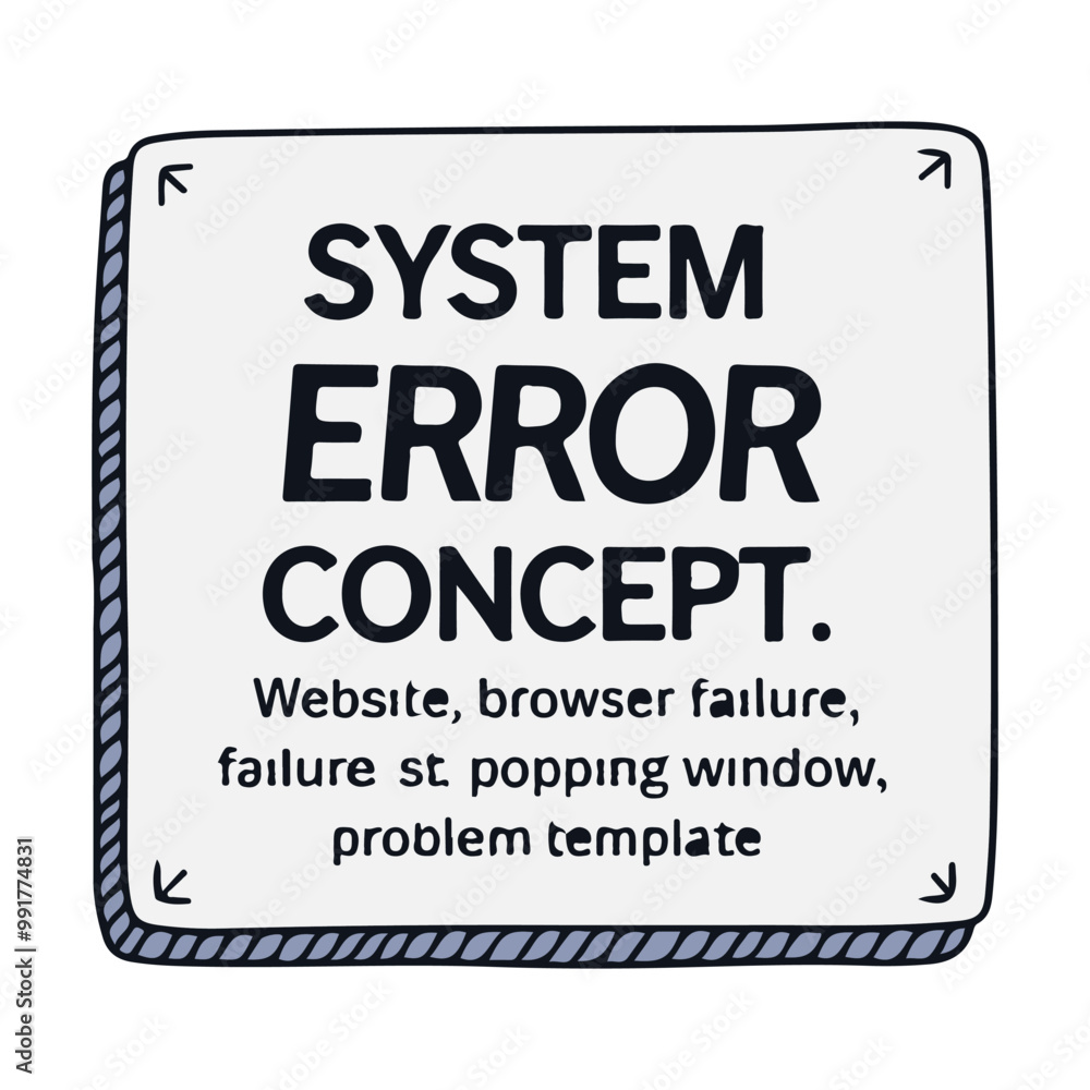 Something went wrong banner illustration in hand-drawn style, ideal for error messages Something went wrong banner illustration in hand-drawn style, ideal for error messages
