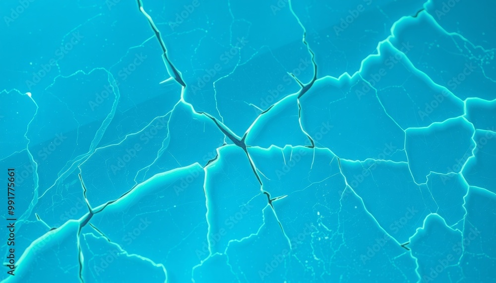 Cold Ice with Jagged Cracks, Glowing Surface, Abstract Background for Digital Screens Cold Ice with Jagged Cracks, Glowing Surface, Abstract Background for Digital Screens