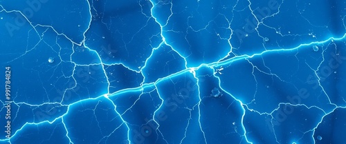 Jagged Ice with Glowing Cracks, Frosty Aesthetic