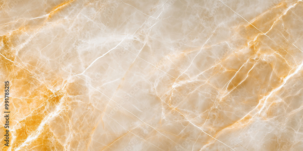 Fototapeta premium A warm, golden granite marble texture with organic veining in shades of white and grey, enhanced by a fine, subtle ruled grid pattern, ideal for high-end interior designs