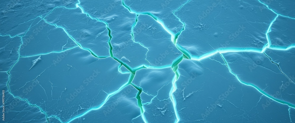 Electric Blue Ice with Jagged Cracks Electric Blue Ice with Jagged Cracks