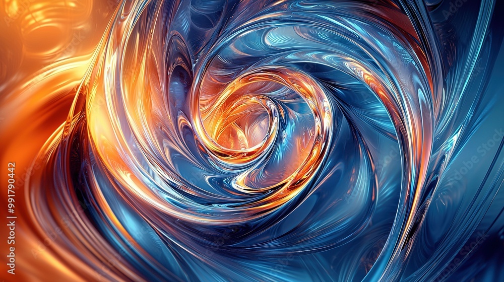 a blue and orange swirl with an orange center at its center is an orange center in the middle of the swirl a blue and orange swirl with an orange center at its center is an orange center in the middle of the swirl