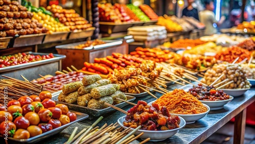 Vibrant stalls of Gwangjang Market showcasing traditional Korean street food and handcrafted goods