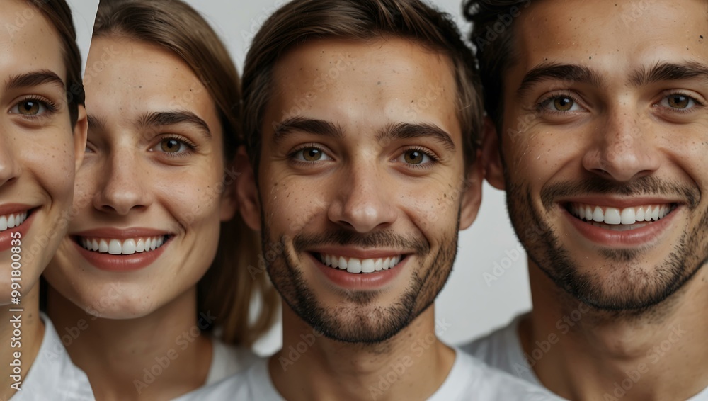 Smiling people created with AI. Smiling people created with AI.