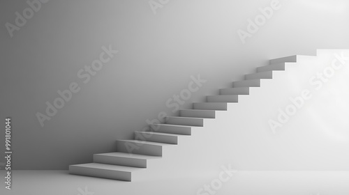 Wallpaper Mural White staircase leading up to a bright, white space. Torontodigital.ca