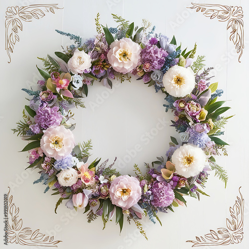 Wallpaper Mural floral round flower Torontodigital.ca