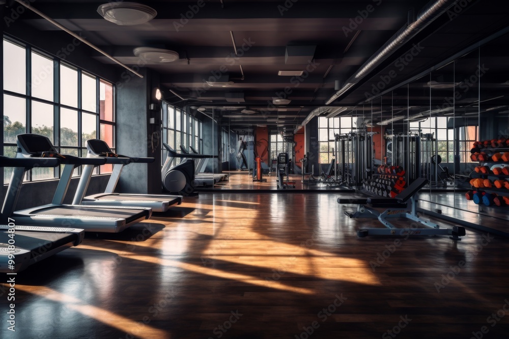 Interior of a empty fitness gym studio Interior of a empty fitness gym studio