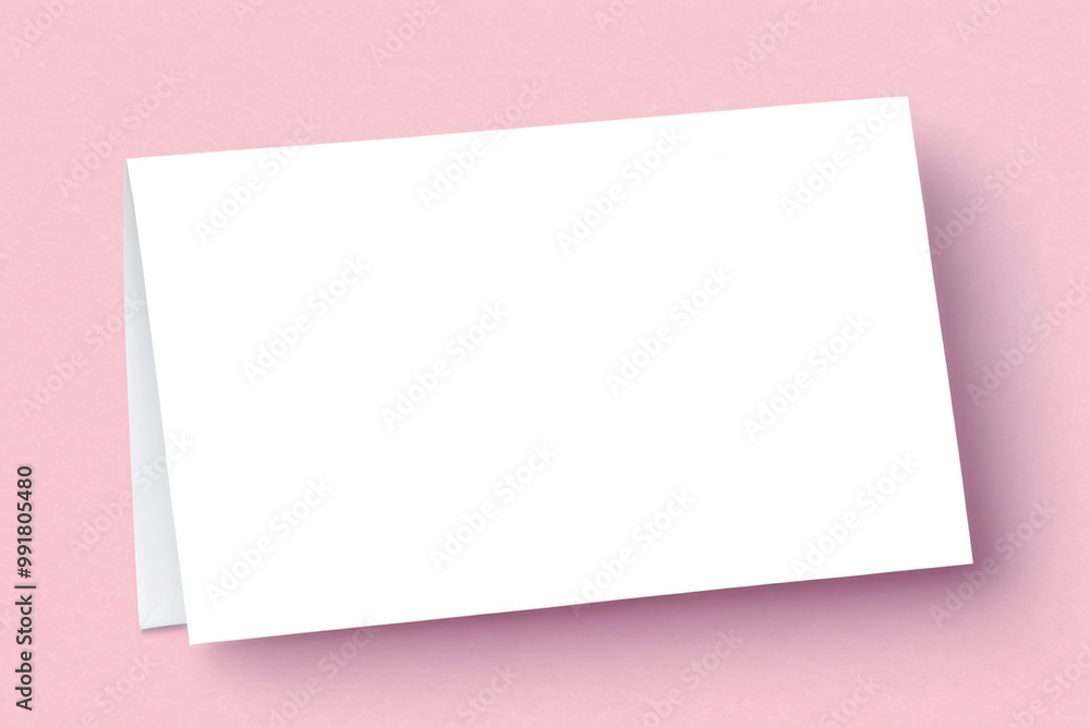 Minimalist white blank postcard mockup on soft pink background. Template for customization. For adding your image, text or creative design. For invitation, notes or greeting card concepts Minimalist white blank postcard mockup on soft pink background. Template for customization. For adding your image, text or creative design. For invitation, notes or greeting card concepts