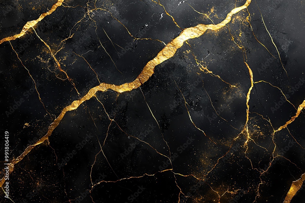 Elegant black marble with gold veins, perfect for luxury backgrounds or interior designs. Elegant black marble with gold veins, perfect for luxury backgrounds or interior designs.