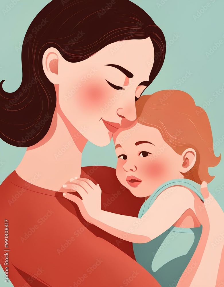 a mother with her child 